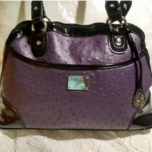 Grace Adele ostrich print handbag